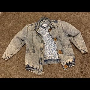 Weathered Blues Vintage Acid Washed Jean Jacket